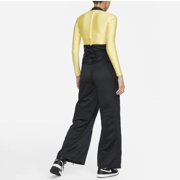 JORDAN HERITAGE 24 ENGINEERED BLACK UTILTY CARGO WIDE LEG CORSET SUSPENDER PANTS - Picture 2 of 16